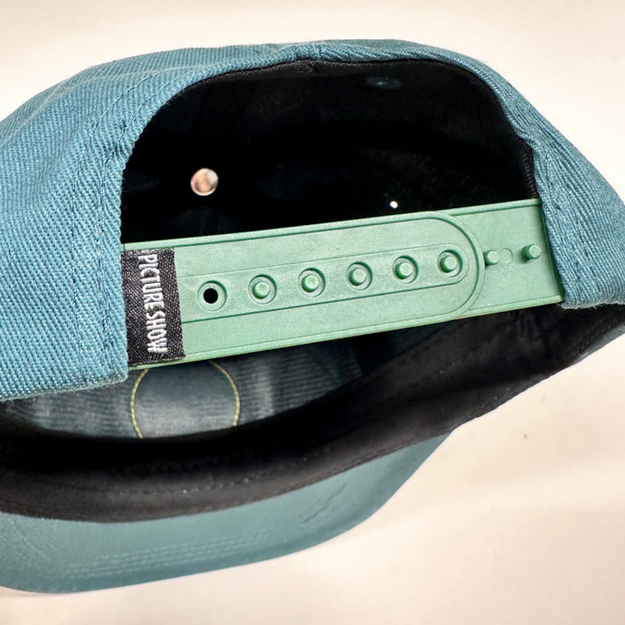 Picture Show Skateboards Be Kind Rewind Snapback Short Brim Hat Teal