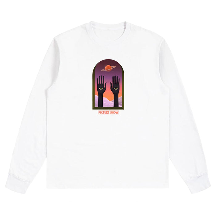 Picture Show Skateboards Saturn Long Sleeve Tee White