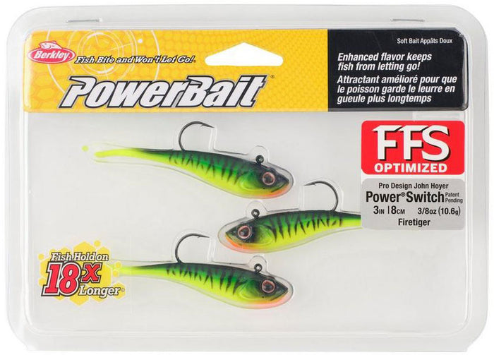 Powerbait Power Switch Rigged Soft Swimbait - 3/8 oz. - 3/PK