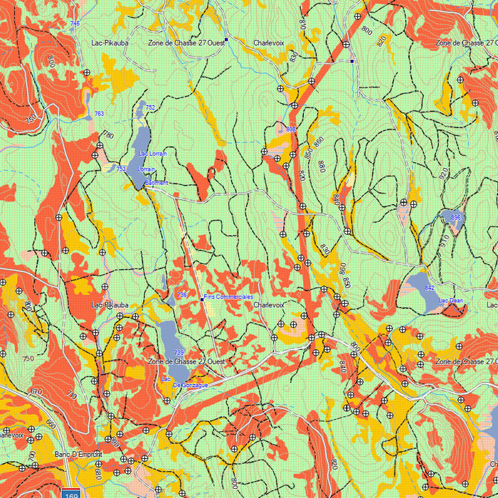 Quebec Hunting Map for GPS - Deer
