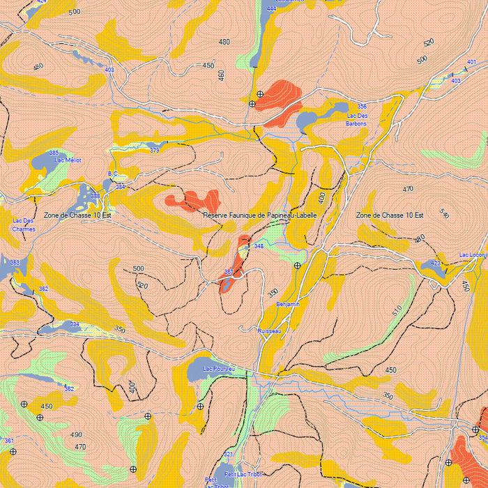 Quebec Hunting Map for GPS - Deer