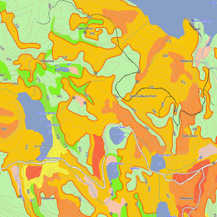Quebec Hunting Map for GPS - Moose