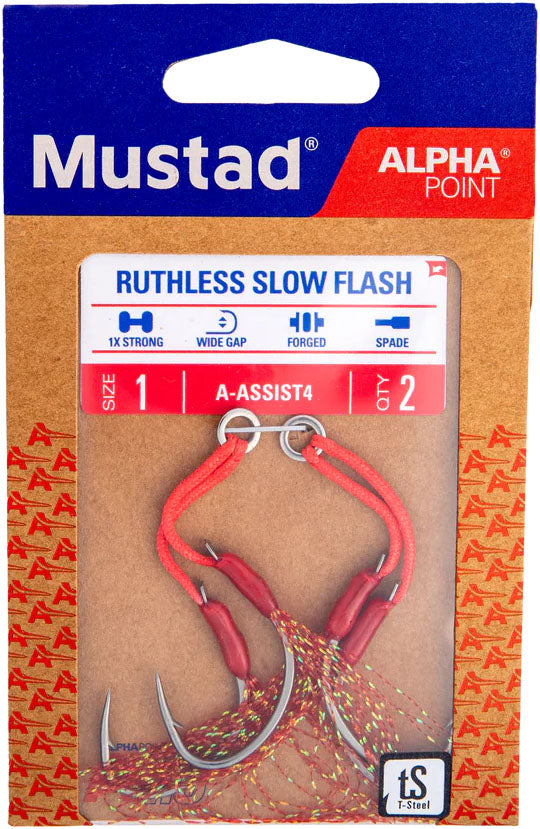 Ruthless Slow Flash Double Assist Hook - 2/PK