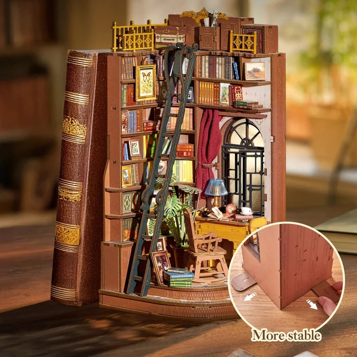 Silent Corner Study – DIY book nook kit, HiNooki (image 4)