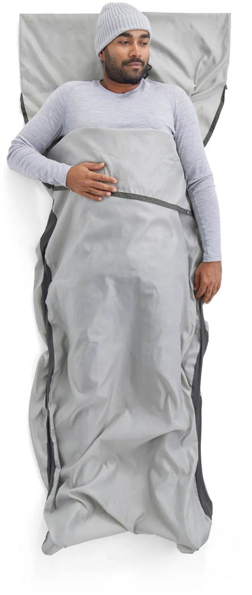 Silk Blend Sleeping Bag Liner with Pillow Sleeve