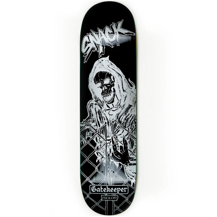 Snack Gatekeeper Black Skateboard Deck 8.125"