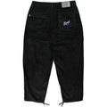 Snack Mic Check Corduroy Pants Black back laying flat