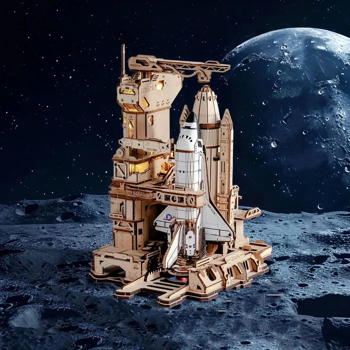 Space Shuttle – 3D wooden puzzle kit, HiNooki (image 1)