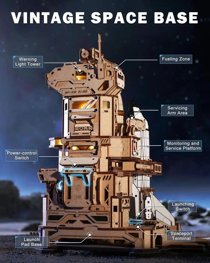 Space Shuttle – 3D wooden puzzle kit, HiNooki (image 5)