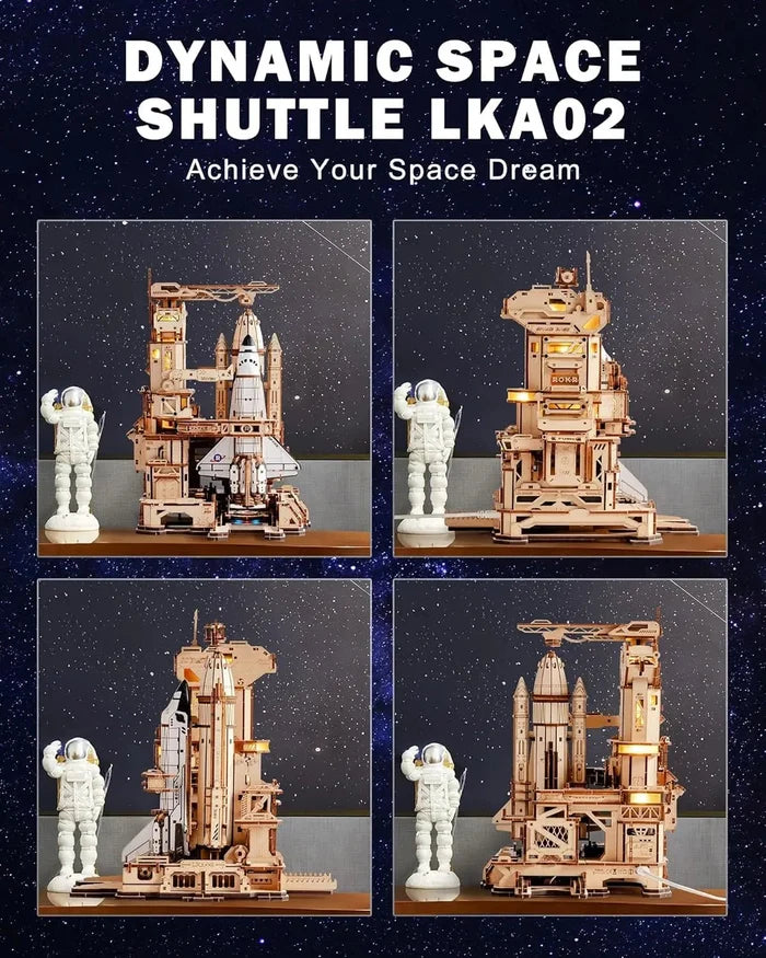 Space Shuttle – 3D wooden puzzle kit, HiNooki (image 7)