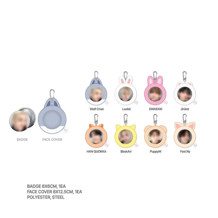 stray kids do it pop up skzoo soft face badge, wolfchan ,leebit, han quokka, dwaekki, jiniret, bbokari, puppym, foxl.ny preorder order USA