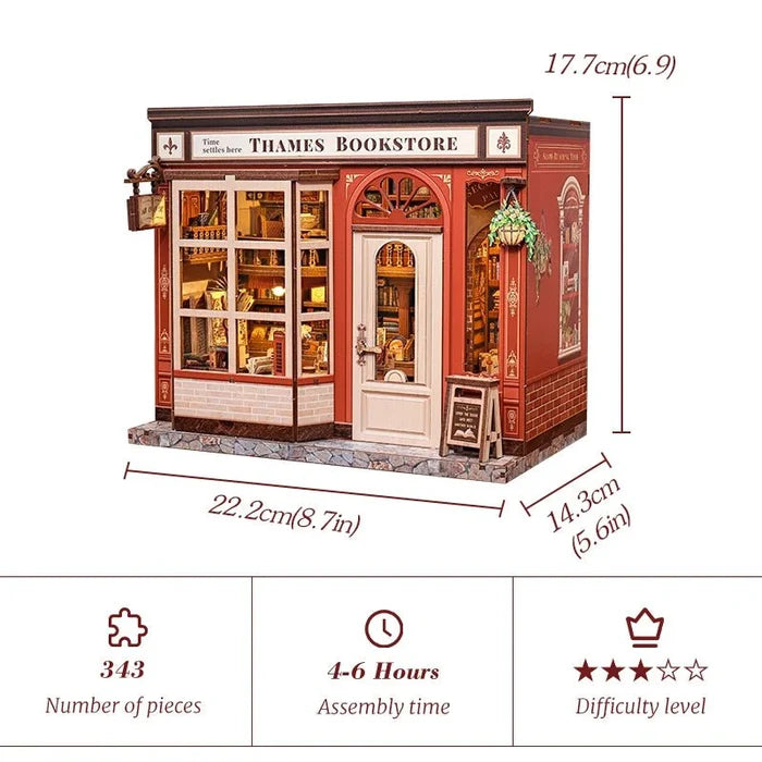Thames Bookstore – DIY book nook kit, HiNooki (image 5)