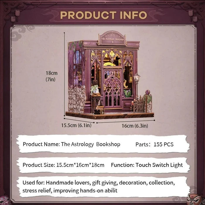 The Astrology Bookshop – DIY book nook kit, HiNooki (image 5)