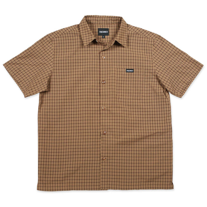 Theories Avignon Flannel Button Up Caramel