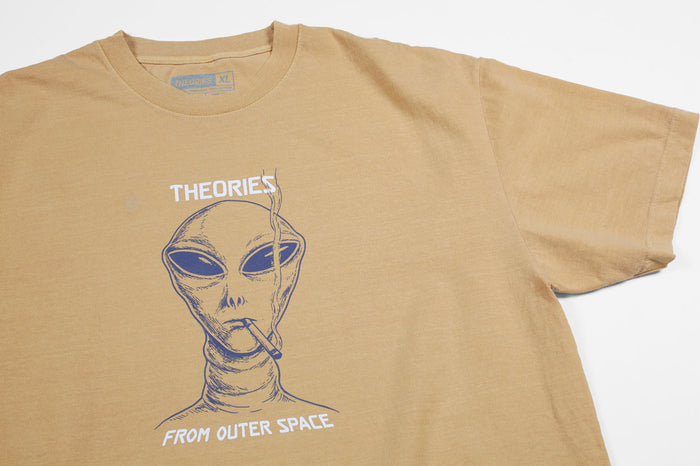 Theories Outer Space Garment Dyed Tee Mustard