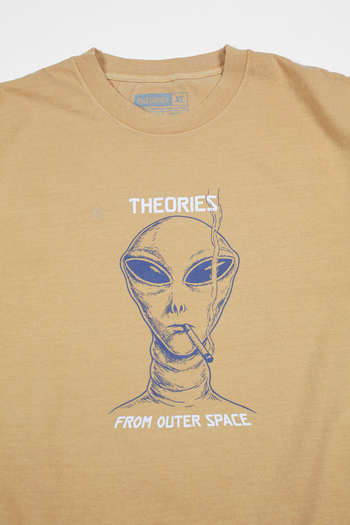 Theories Outer Space Garment Dyed Tee Mustard