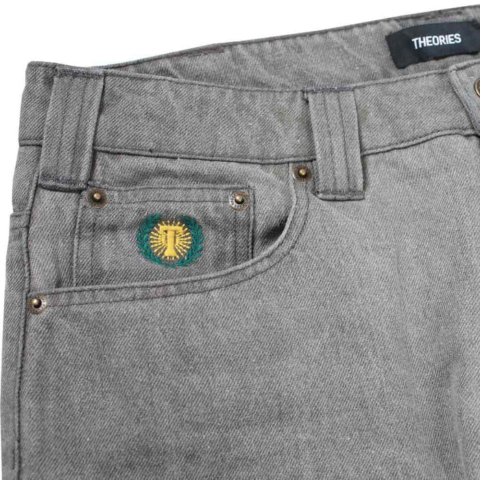 Theories Plaza Jeans Washed Grey FRONT POCKET