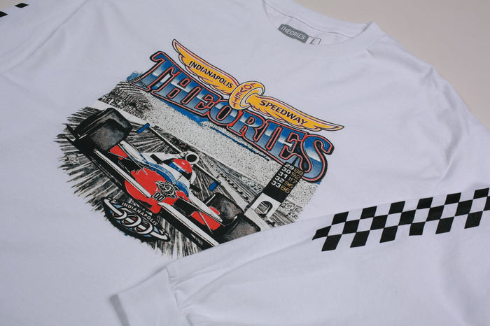 Theories Speedway Longsleeve Tee White