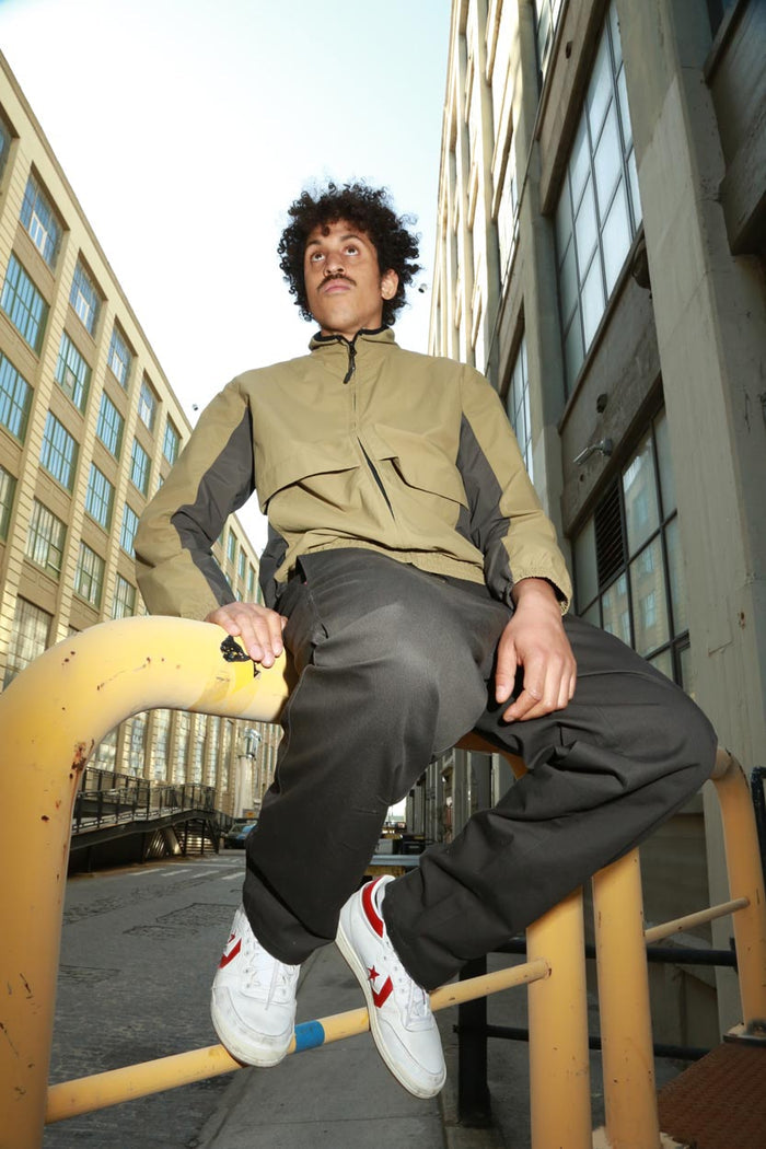 Theories Tailwind Vented Windbreaker Jacket Palm Green / Black