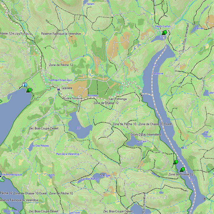 Topo Quebec Map