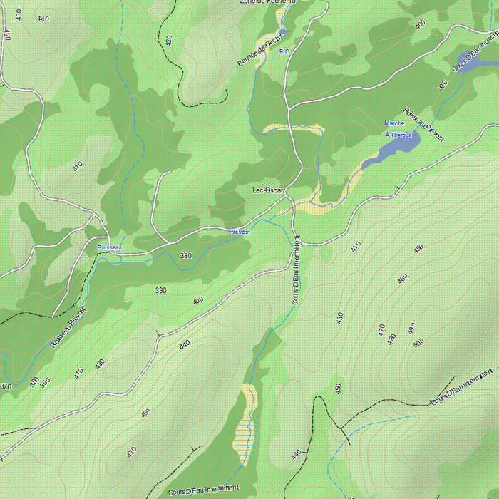 Topo Quebec Map