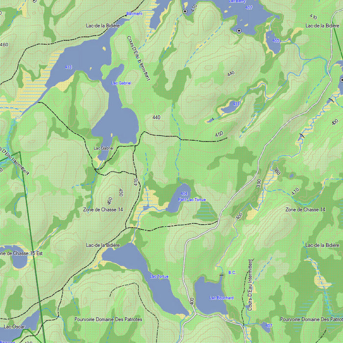 Topo Quebec Map