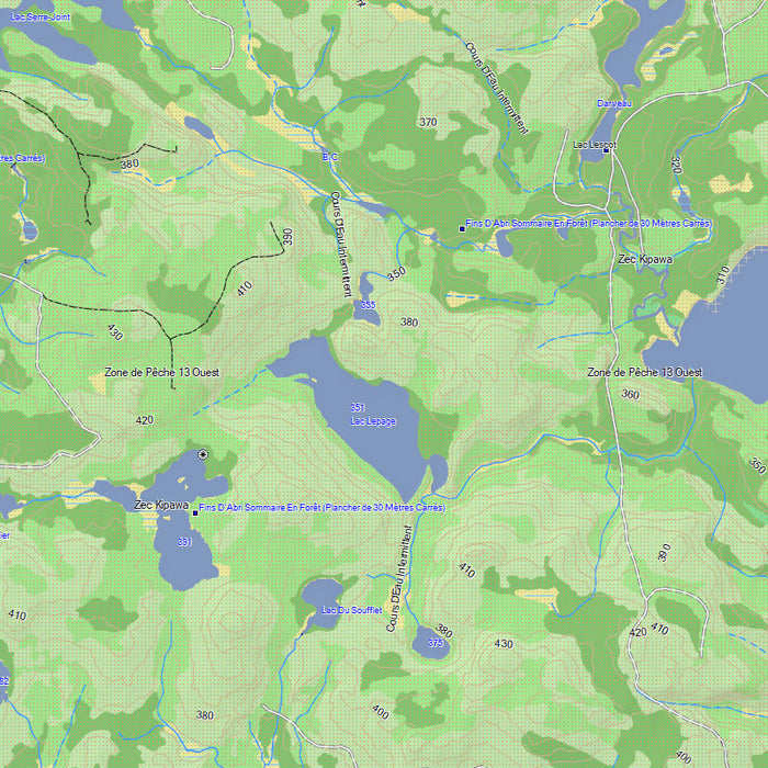 Topo Quebec Map