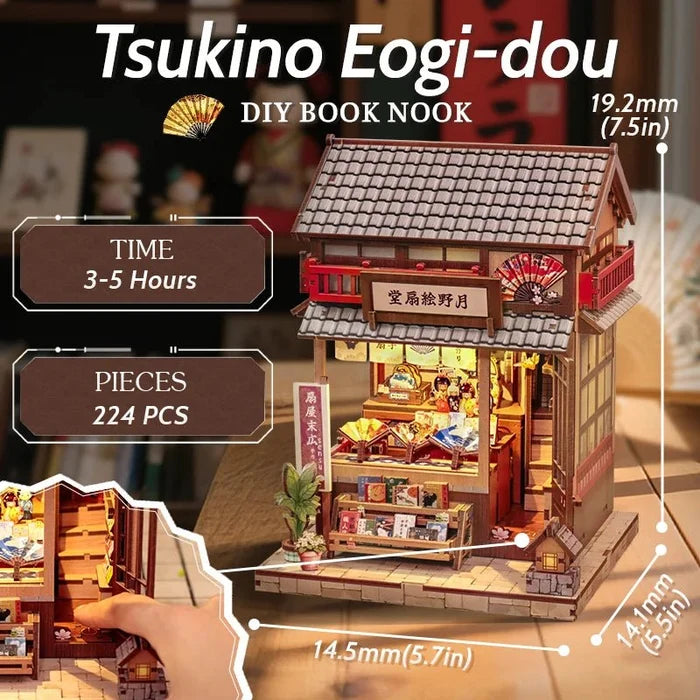 Tsukino Eogi Hall – DIY book nook kit, HiNooki (image 3)