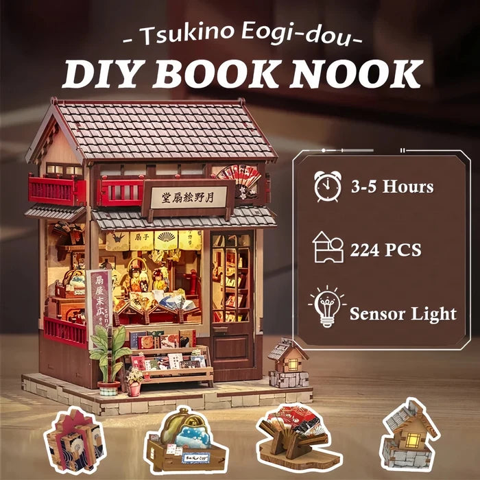 Tsukino Eogi Hall – DIY book nook kit, HiNooki (image 5)