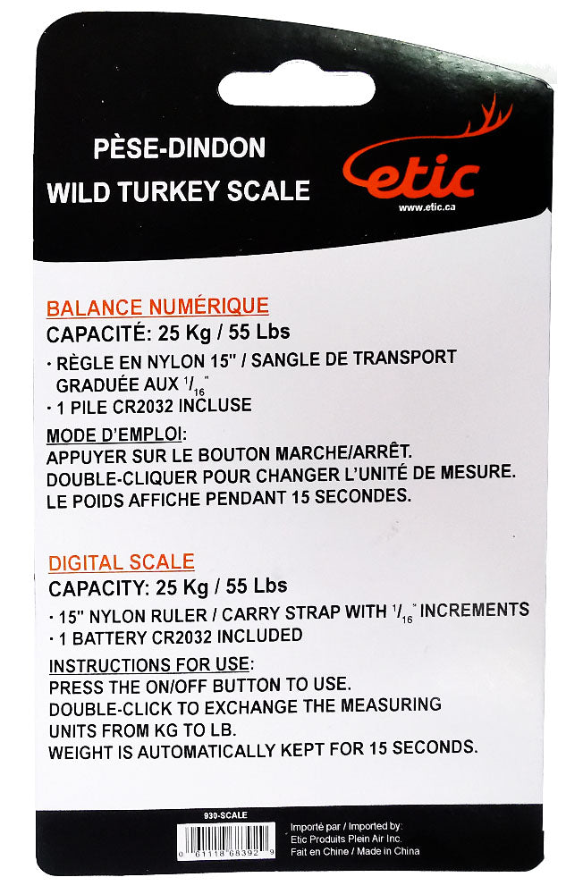 Turkey Digital Scale - 55 lb.