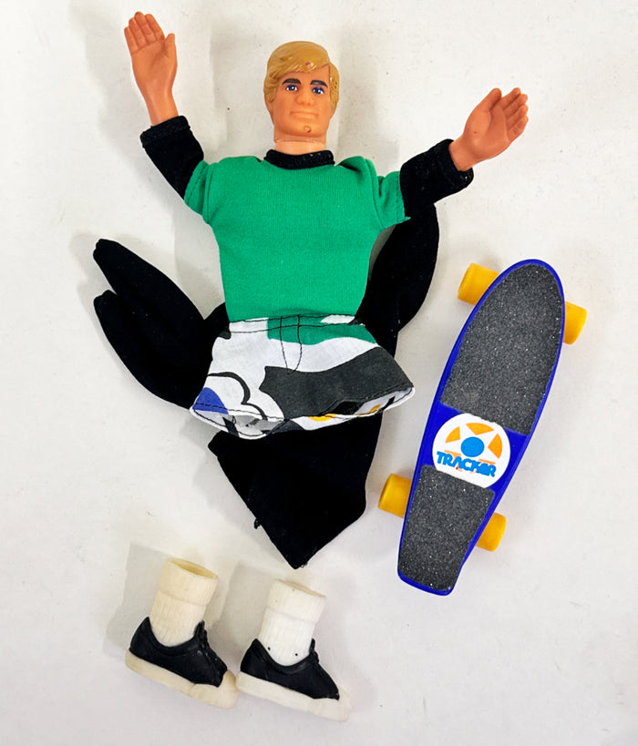 Vintage Fingerboard Skateboarder Toy Mattel 1986