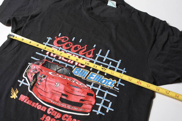 Vintage Nascar Coors Racing Winston Cup Bill Elliot 1988 Tee Black M