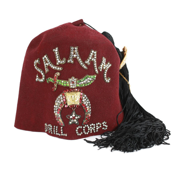 Vintage Shriners Fez Tasseled Hat