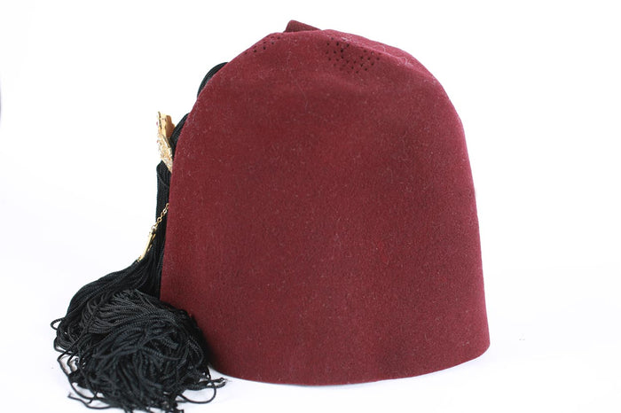 Vintage Shriners Fez Tasseled Hat