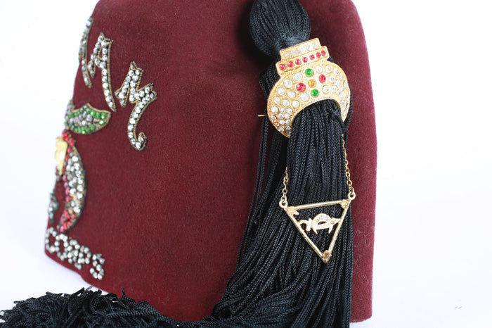 Vintage Shriners Fez Tasseled Hat