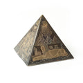 Vintage Small Brass Etched Pyramid with Heiroglyphics
