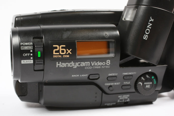 Vintage Sony Handycam CCD-TR66 8mm Video Camera Bundle