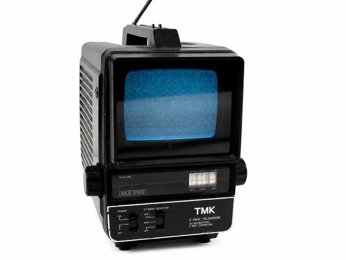 Vintage TMK 5” Black & White TV Retro Mini CRT Working