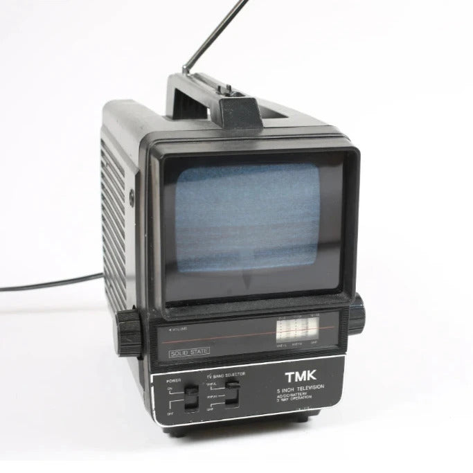 Vintage TMK 5” Black & White TV Retro Mini CRT Working