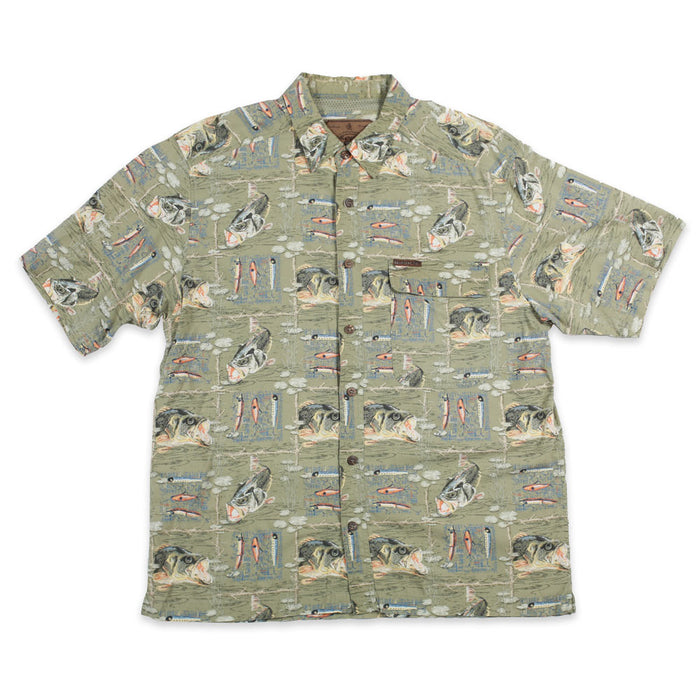 Vintage Whitetails Button-Up Fishing Shirt L
