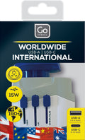 Worldwide Adaptor with USB-A and USB-C Ports