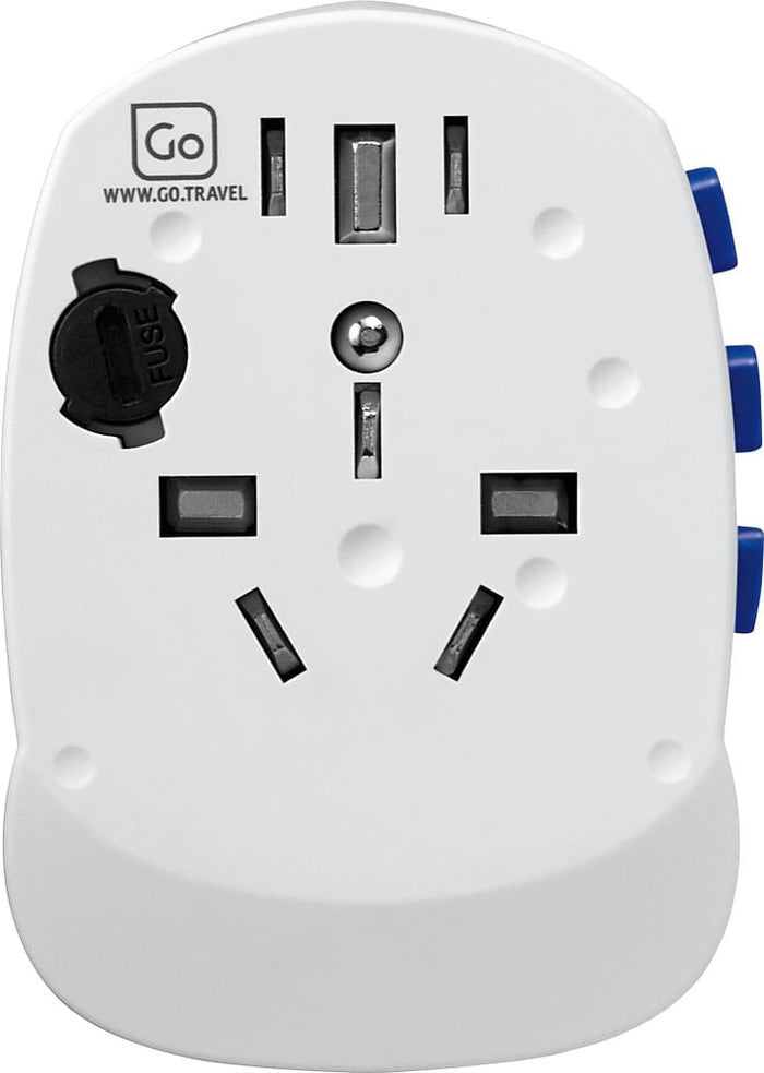 Worldwide Adaptor with USB-A and USB-C Ports